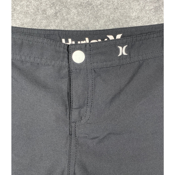 Hurley Swim Shorts Mens Black Pink Large? Side Logo 8.5" Inseam - Picture 8 of 15
